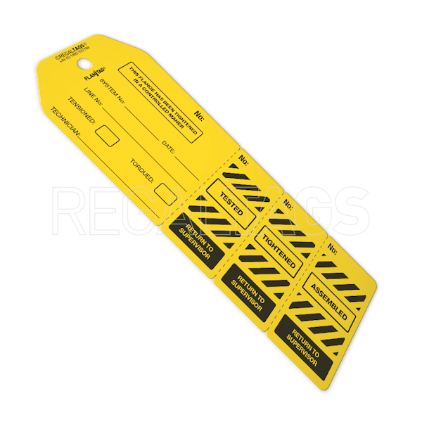 Yellow flange tag